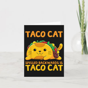 Tacocat-Shirt rückwärts geschrieben Taco Cat Cinco Karte