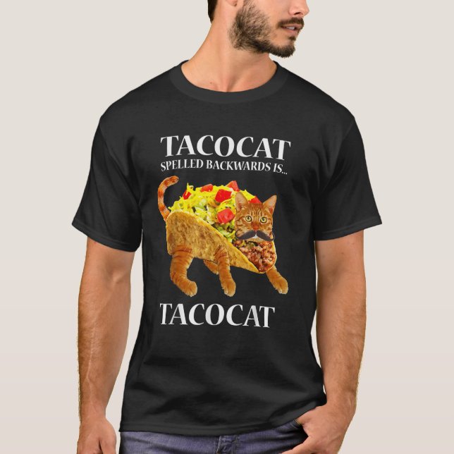 Tacocat-Spulen Tacos und Cats Cinco De T-Shirt (Vorderseite)