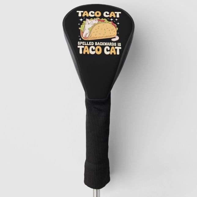 Tacocat-Spur rückwärts Taco Katze mexikanisch Golf Headcover (Vorderseite)