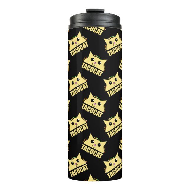 Tacocats Black Thermal Tumbler Thermosbecher (Vorderseite)