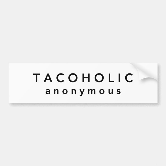 TACOHOLIC anonym Autoaufkleber (Vorne)