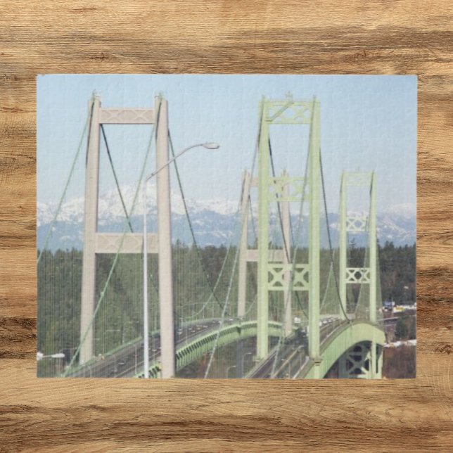 Tacoma Narrows Bridges Landschaft Puzzle (In Situ)