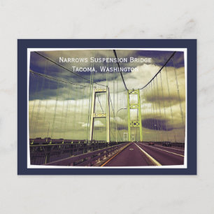 Tacoma Narrows Suspension Bridge, Washington Postkarte