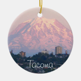 Tacoma und Rainier Holiday Keramik Ornament
