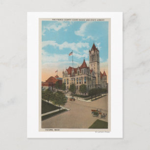 Tacoma, WA - Ansicht von Pierce Landkreis Court Ho Postkarte