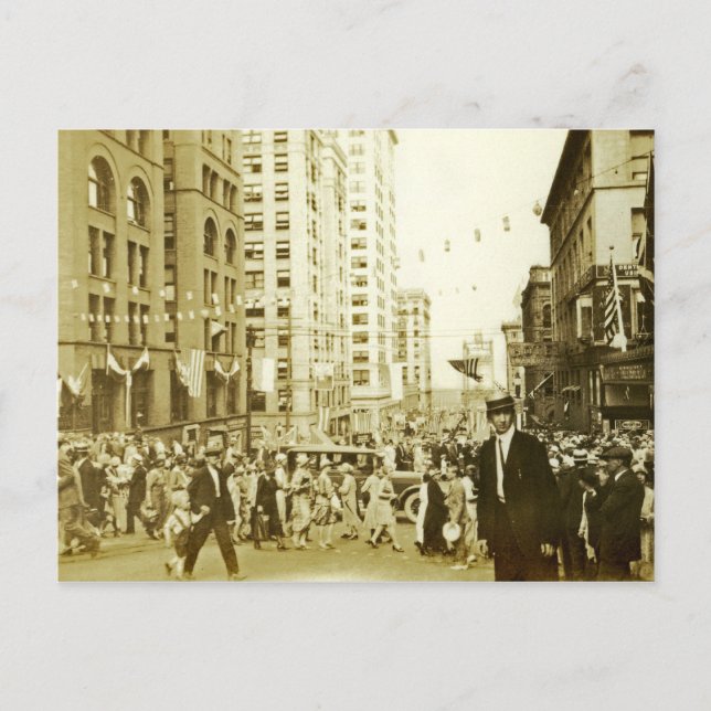 Tacoma Washington Downtown Postkarte (Vorderseite)