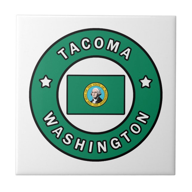 Tacoma Washington Fliese (Vorderseite)