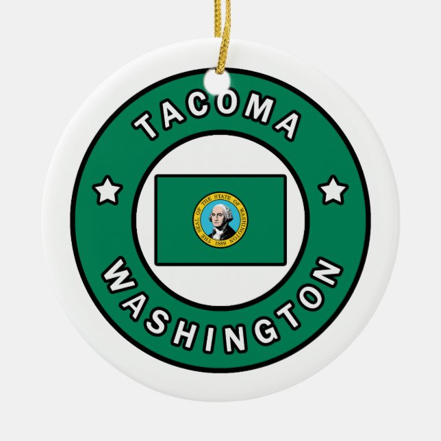 Tacoma Washington Keramik Ornament (Vorne)