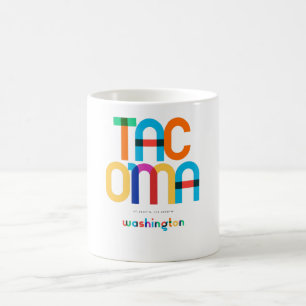 Tacoma Washington Mitte des Jahrhunderts, Pop Art, Kaffeetasse