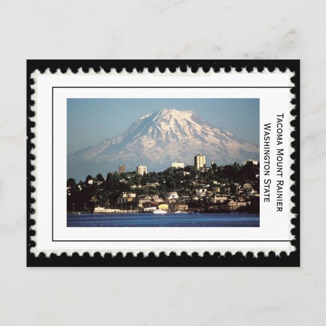 Tacoma Washington Mt. Rainier Postkarte (Vorderseite)