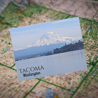 Tacoma, Washington und Mount Rainier Travel Postkarte