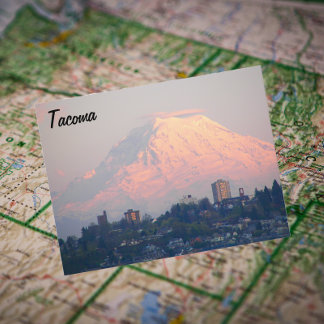 Tacoma, Washington und Mount Rainier Travel Postkarte