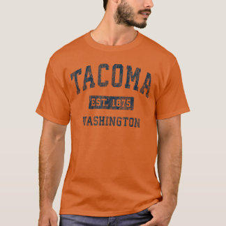Tacoma Washington WA Vintage Sport Design Navy Pr T-Shirt