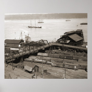 Tacoma Waterfront vom Stadium Way 1899 Poster