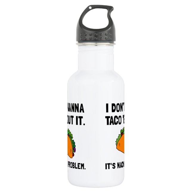 Taconacho-Problem Edelstahlflasche (Vorderseite)