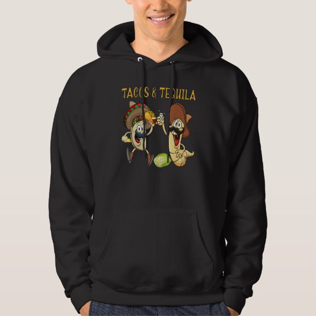 Tacos And Tequila Patron Tequila Mens Tequila Haku Hoodie (Vorderseite)