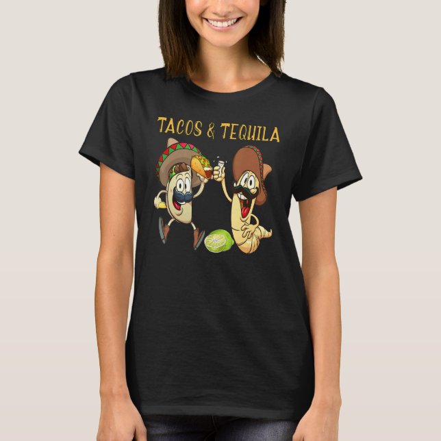 Tacos And Tequila Patron Tequila Mens Tequila Haku T-Shirt (Vorderseite)