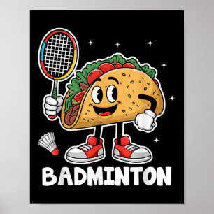 Tacos Badminton Taco Mexikanisches Essen Cinco De Poster