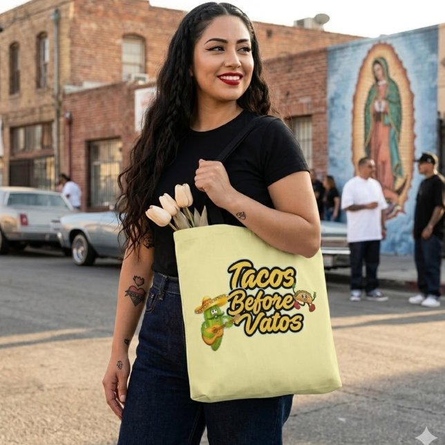 Tacos before Vatos tote bag (Von Creator hochgeladen)