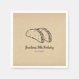 Tacos Birthday Party Napkin Serviette