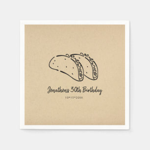 Tacos Birthday Party Napkin Serviette