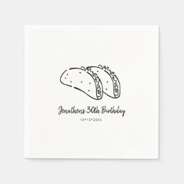 Tacos Birthday Party Napkin Serviette