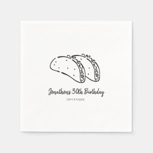 Tacos Birthday Party Napkin Serviette