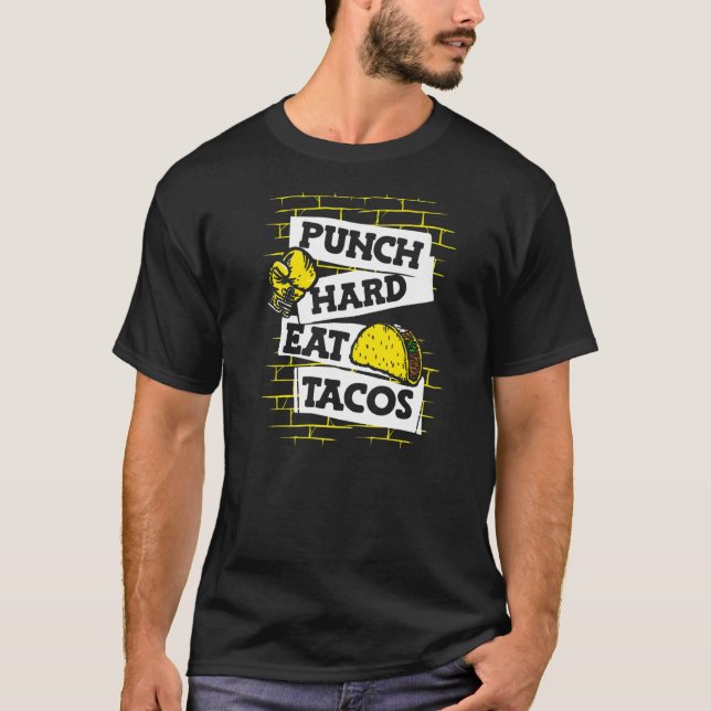 Tacos Boxer Thai Boxer Kickboxer Bo T-Shirt (Vorderseite)