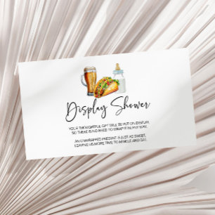 Tacos bringt Windeln zum Kinderduschdusche Begleitkarte