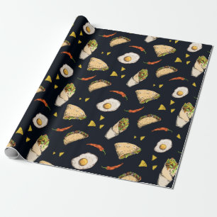 Tacos Burrito Nachos Mexican Food Geschenk Niedlic Geschenkpapier