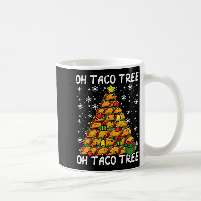 Tacos Christmas Tree Funny Xmas Foodie Mexican Men Kaffeetasse (Rechts)