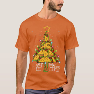Tacos Christmas Tree Led Lights Cute Xmas Meican F T-Shirt