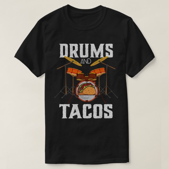 Tacos Cinco De Mayo Music Drummer T- T-Shirt (Design vorne)
