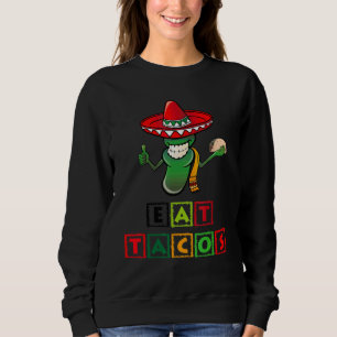 Tacos essen Chili Taco Charakter Illustration Sweatshirt