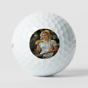Tacos essend Foto personalisieren anpassen Golfball