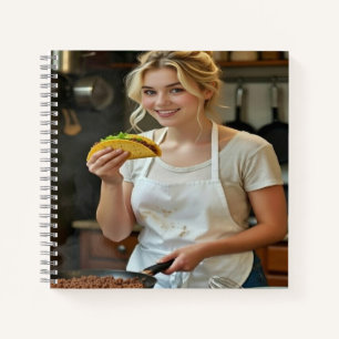 Tacos essend Foto personalisieren anpassen Notizbuch