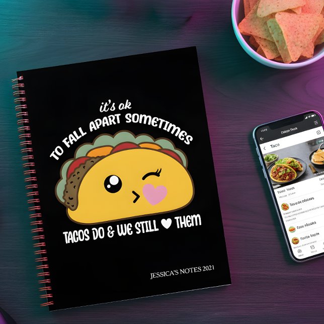Tacos Fall Apart Meme Notizbuch (Von Creator hochgeladen)