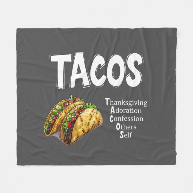 TACOS Gebet Fleece Blanket (Vorderseite (Horizontal))