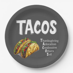 TACOS Gebetspapier Pappteller