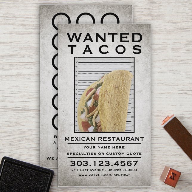 Tacos-gewollt Poster-Briefmarke Treuekarte (Von Creator hochgeladen)