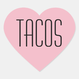 Tacos Herz-Aufkleber