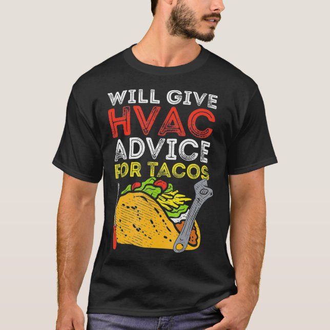 Tacos HVAC Technician Installer mexikanisches Esse T-Shirt (Vorderseite)