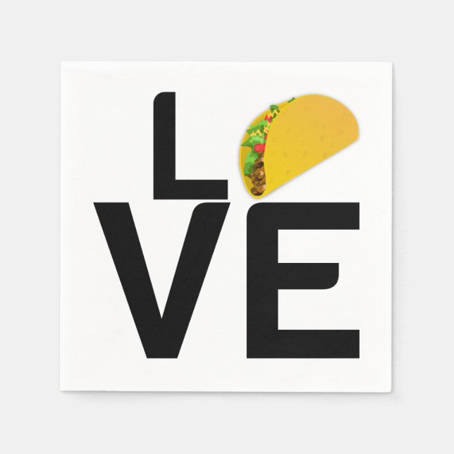 TACOS-LIEBE SERVIETTE (Vorderseite)