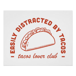 Tacos Liebhaber-Club Mexikos Feinschmecker Poster