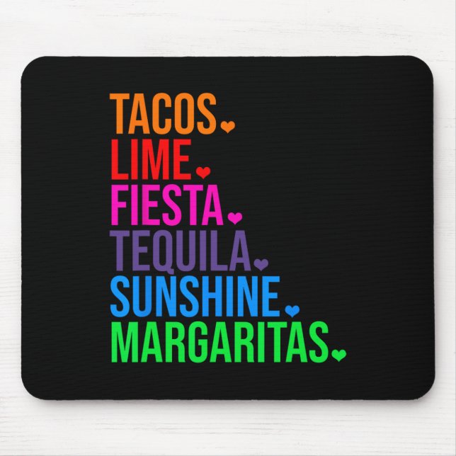Tacos Limon Fiesta Tequila Mousepad (Vorne)