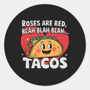 Tacos Lustiger Valentinstag Food Lover  Runder Aufkleber