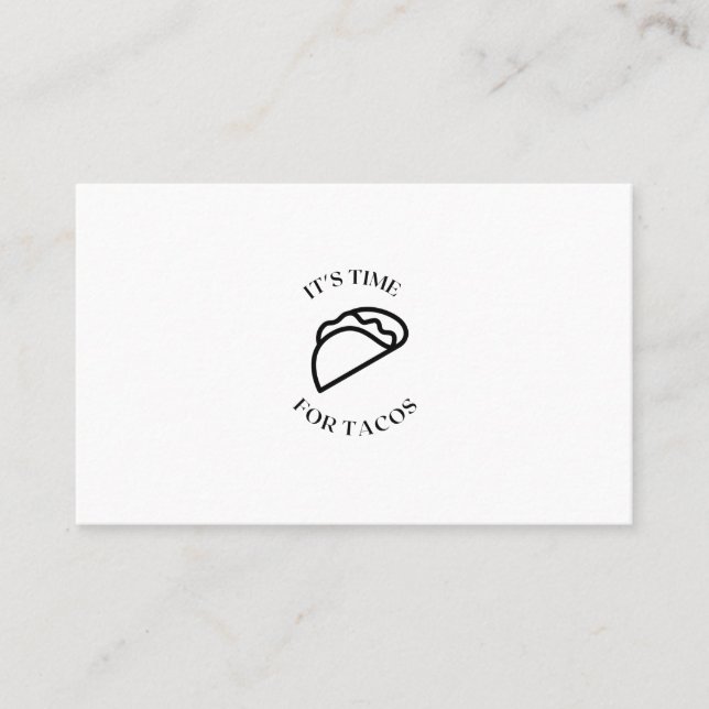 Tacos Mexikos Fastfood-Zeit Visitenkarte (Vorderseite)