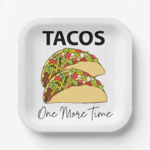 Tacos noch einmal mexikanisches Essen Taco-Party Pappteller
