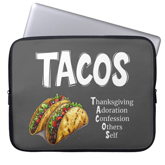TACOS Prayer Electronics Bag Laptopschutzhülle (Vorderseite)