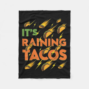 Tacos Raining Funny Mexican Food Spaß Street Taco Fleecedecke